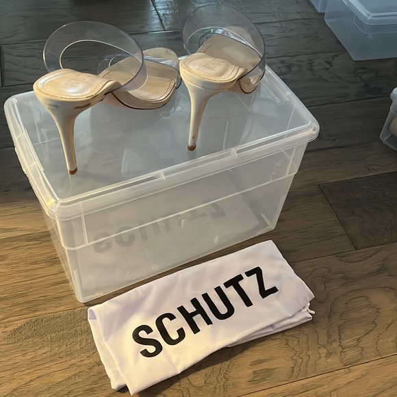 Schutz Clear Strap Sandals with cover bag - Picture 4 of 5